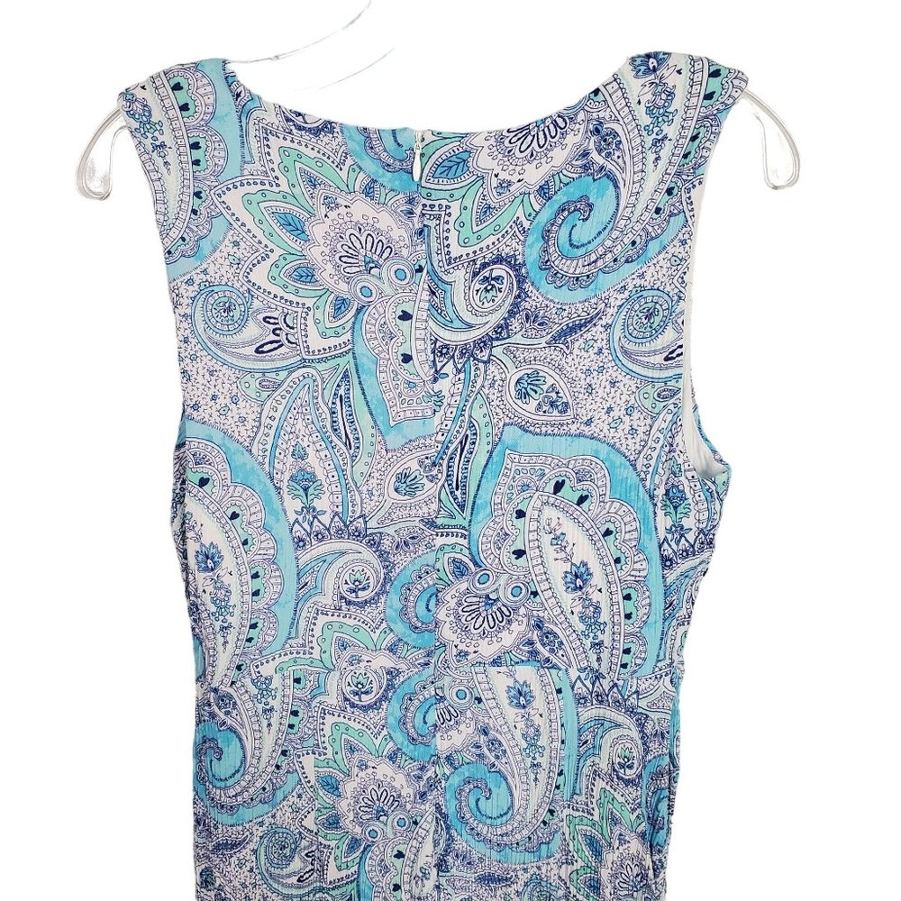 Cynthia Rowley Size 6 Dress Midi Beachy Summer V-neck Ruffle Hem Crinkle Crepe - Picture 6 of 9